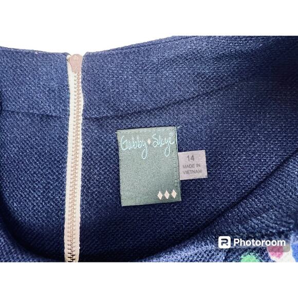 Gabby Skye Dress Womens 14 Pink Green Blue Ikat Print Shift Sleeveless - Picture 4 of 11